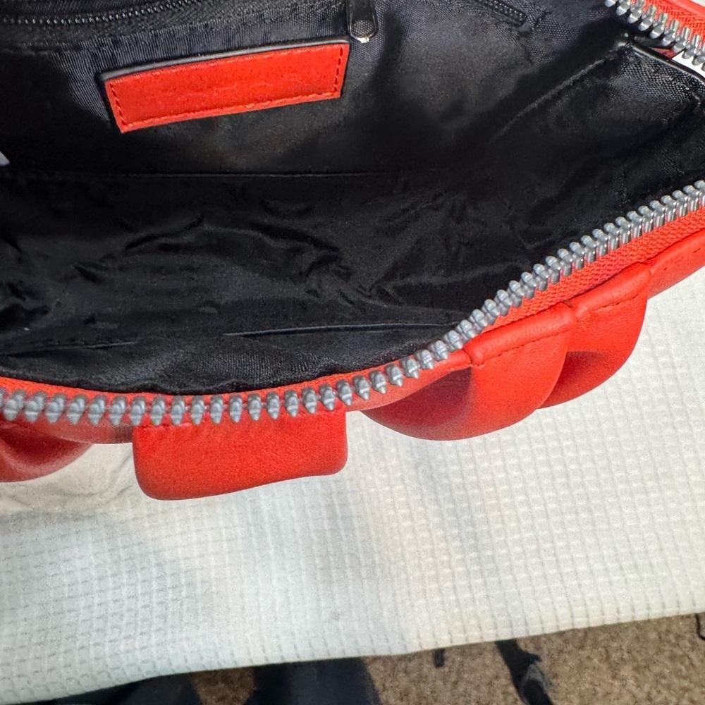 Tahari Vibrant Red/Orange Crossbody Bag - Picture 4 of 5